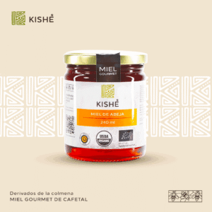 Miel de abeja orgánica gourmet de cafetal, 240 ml