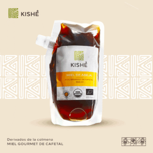 Miel de abeja orgánica gourmet de cafetal, 300 ml