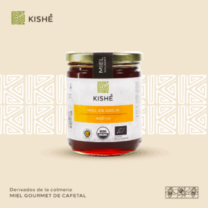 Miel de abeja orgánica gourmet de cafetal, 400 ml