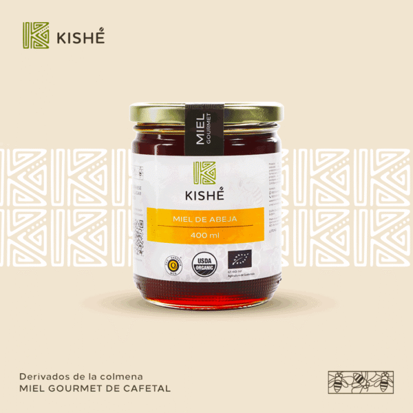 Miel-de-abeja-pura-de-cafetal-400ml-kishe-coffee-shop Miel de abeja orgánica gourmet de cafetal, 400 ml